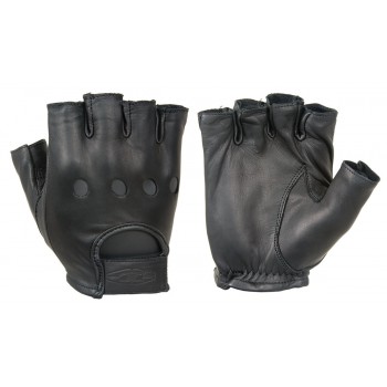  (½ Finger) - Damascas Gear Leather Driving Gloves (1/2 Finger)
