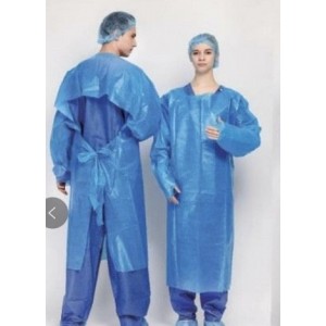 Disposable Isolation Medical Hospital Gown (Blue) 	