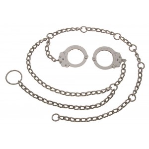 Peerless Handcuff Company Waist Chain - Separated Cuffs - Nickel Finish