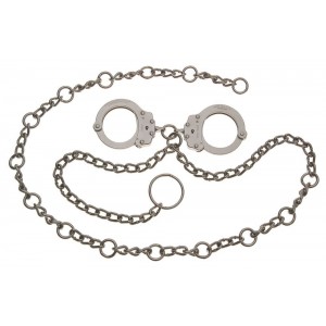 Peerless Handcuff Company Waist Chain - Linked Cuffs Nickel Finish