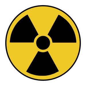 Radiation Hazard Warning Label, 3" Round, Pack of 6