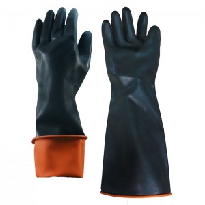 Black, 18 Inch Industrial Rubber Glove