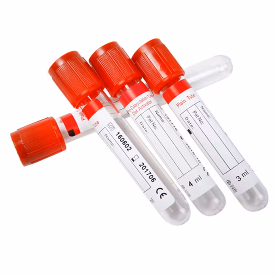 Medical-Grade-Professional-No-Addatives-Red-Top-Non-Label-Pet-Glass-Vacuum-Blood-Test-Collection-Tubes